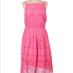 Pink Eyelet Dress - Size 10